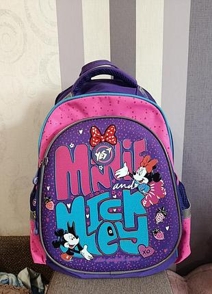 Рюкзак для дівчинки yes minnie and mickey фіолетовий з рожевим