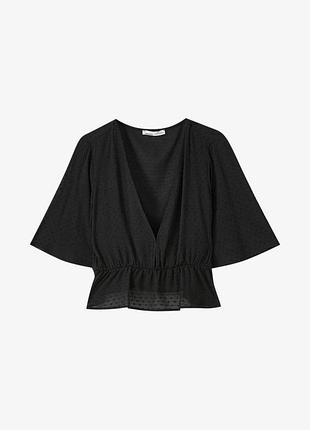 Чорний топ вільний трендовий топік pull&bear s 36 8