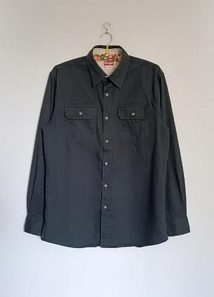 Мужская плотная рубашка wrangler premium quality (оригинал), размер м.