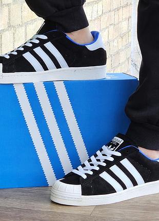 Мужские кроссовки adidas черные кеды адидас (размеры: 41,42,43,44) видео обзор