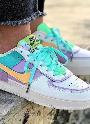 Кроссовки nike force белые женские кожаные форсы разноцветные найк (размеры: 36,37,38,39,40) видео обзор - 2