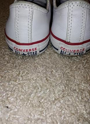Кеди converse білі шкіряні 3