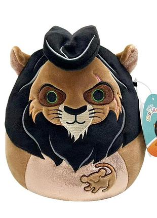 Оригинальный squishmallows scar (шрам) «король лев» disney, 20 см