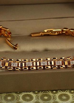 Браслет xuping jewelry фламандія 20 см 7 мм золотистий