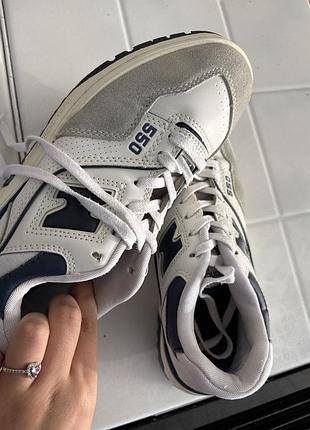 Кросівки унісекс new balance 550 білі з сірим