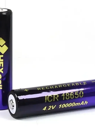 Аккумулятор 18650 hexcell 10000 мач 4.2в li-ion с защитой от короткого замыкания для фонарей и портативной техники синий