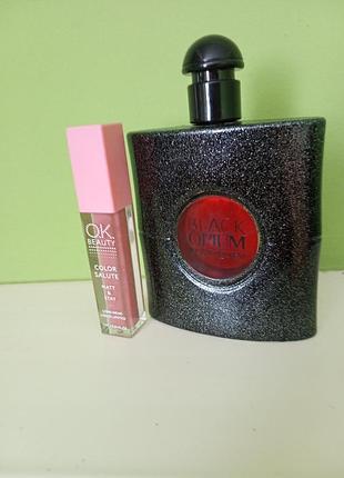 Парфумована вода black opium та блиск для губ ok beauty