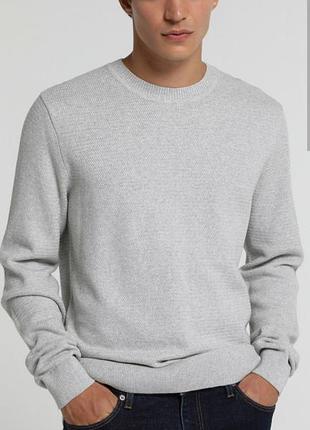 Pure cotton  m&s jumper (текстурированный джемпер из чистого хлопка с круглым вырезом