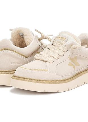 Skechers женские кроссовки замша  women's keepsakes cozy street hiker star natural