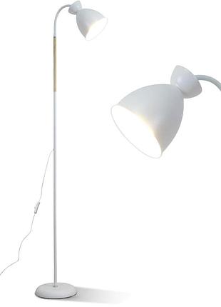 Підлоговий світильник amdelne led floor lamp mts-004 e27 159 см стильний білий торшер у мінімалістичному стилі