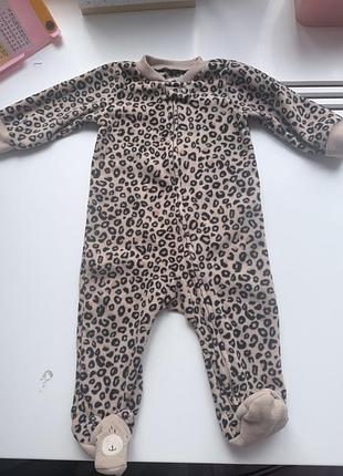 Чоловічок унісекс carter's флісовий леопардовий