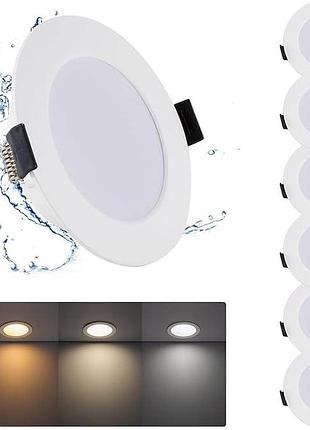 6 шт. точкові стельові led-світильники 5 вт grebeam bd набір вбудованих стельових світильників