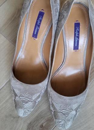 Жіночі туфлі ralph lauren purple label сірі