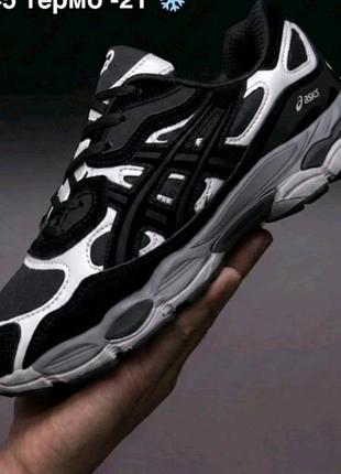 Кросівки чоловічі asics gel-nyc чорно-білі