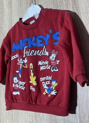 Кофта для хлопчиків флісова mickey's friends червона
