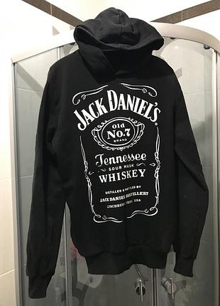 Чоловіче худі jack daniel's чорне з принтом