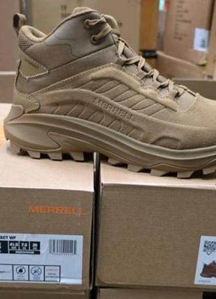 Тактичні черевики merrell moab speed 2 tactical mid wp у кольорі coyote (код моделі j007943)