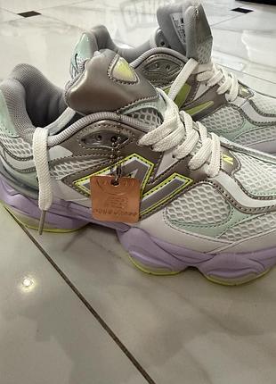 Кросівки жіночі new balance 9060 white taro білі, бузкові 39 (25 см)