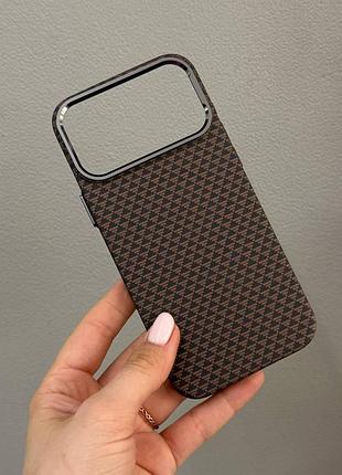 Противоударный карбоновый чехол с magsafe iphone 17 pro max,чехол carbon magsafe для iphone 17 pro max