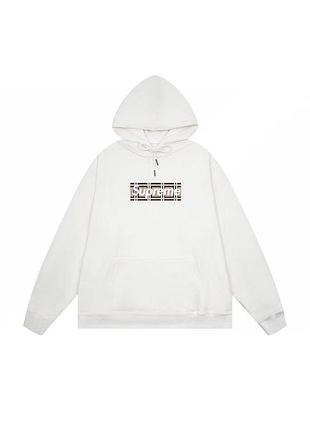 Худі унісекс supreme біле з логотипом