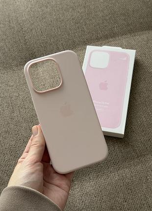 Чохол apple silicone case original для iphone 16 pro ніжно рожевий