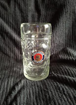 Классическая немецкая стеклянная кружка paulaner münchen 1 л