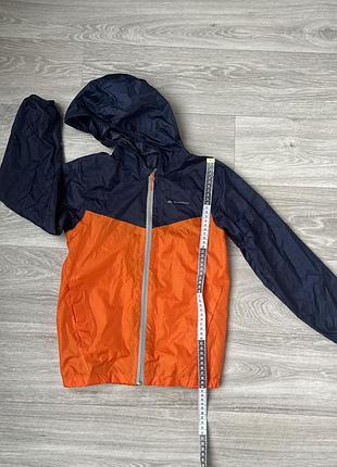 Куртка дощовик quechua синя з помаранчевим 2