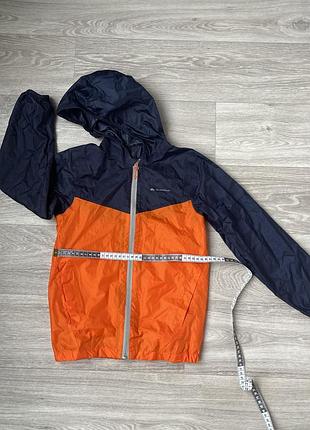 Куртка дощовик quechua синя з помаранчевим 3