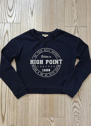 Жіночий світшот темно-синій з написом high point