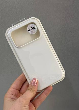 Чехол-накладка с микрофиброй для айфон 17 pro, чехол silicone case с микрофиброй для iphone 17 pro (белый)