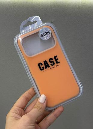 Неоновий чохол-накладка з мікрофіброю для айфон 17 pro, чохол silicone case з мікрофіброю для iphone 17 pro (помаранчевий)