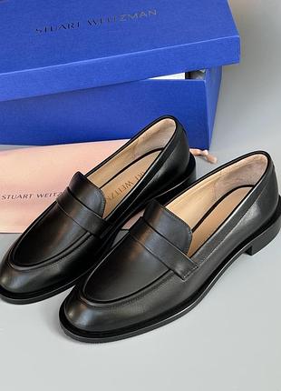 Лофери жіночі stuart weitzman чорні, шкіряні