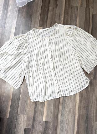Лляна блуза h&m