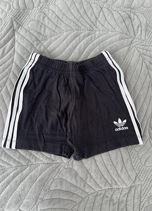 Шорти для дітей adidas чорні бавовняні 12-18 місяців