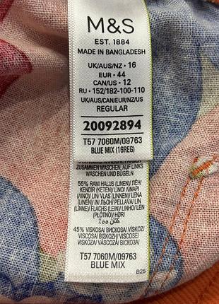Льон + віскоза прямі штани m&s 10