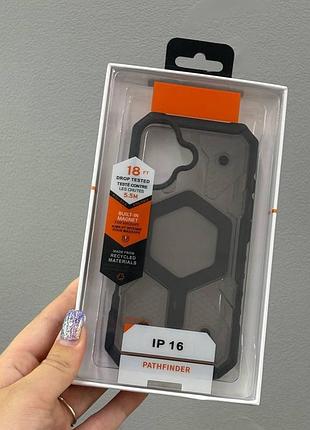 Чехол tpu+pc armorhex magnetic case для iphone 16, бронированный противоударный чехол с magsafe для айфон 16