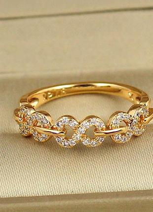 Кільце xuping jewelry вісімки р 17 золотисте