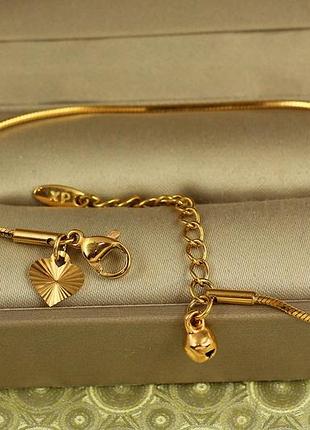 Браслет xuping jewelry жгут 17 см 1 мм золотистий