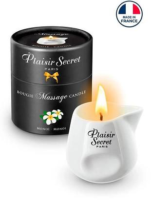 Массажная свеча plaisirs secrets monoi (80 мл) подарочная упаковка, керамический сосуд