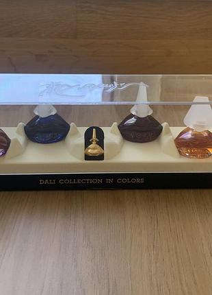 Рідкісний вінтажний набір мініатюр parfums salvador dali — «dali collection in colors» , новий.