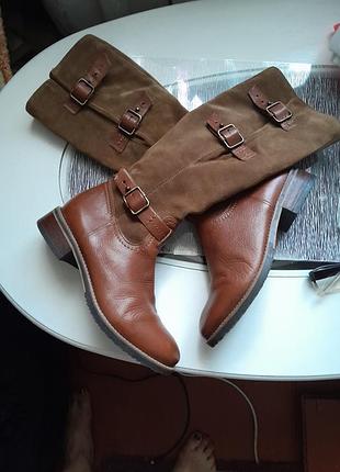 Фирменные сапоги clarks озмер 38 кожа