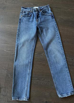 Джинси жіночі zara прямі сині eur 32