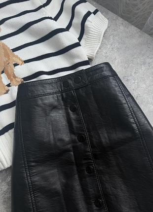 Шкіряна спідниця h&m 3