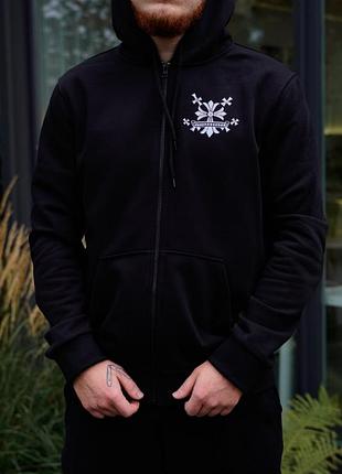 Чоловіче худі chrome hearts purple cross horseshoe чорне