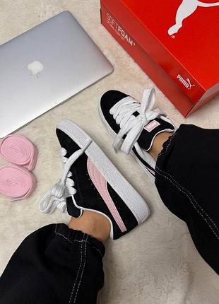 Puma suede xl black pink 3
