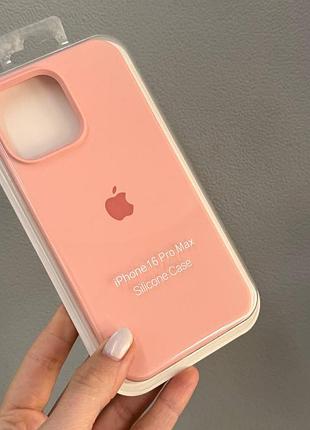 Чохол-накладка з мікрофіброю для айфон 16 pro max, чохол silicone case з мікрофіброю для iphone 16 про макс (рожевий)