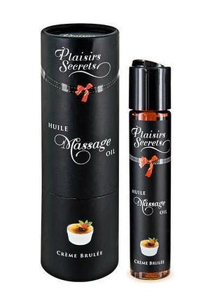 Масажна олія plaisirs secrets creme brulee (59 мл) з афродизіаками їстівна, подарункове паковання