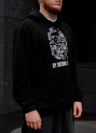 Худі чоловіче a bathing ape grey camo ape head 2