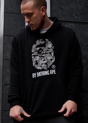 Худі чоловіче a bathing ape grey camo ape head 5