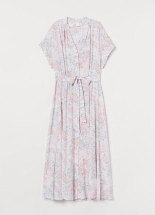 Вискозное миди платье рубашка h&amp;m 5